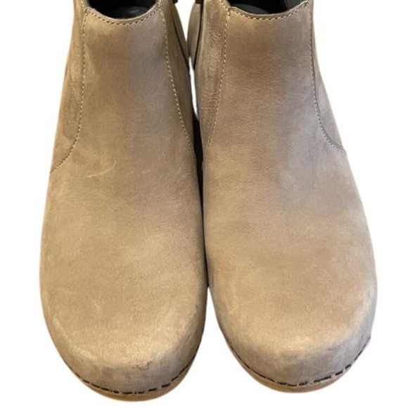 DANSKO Women's Maria Professional Taupe Suede Heeled Mule Ankle Bootie 40 9.5/10 - Picture 14 of 16